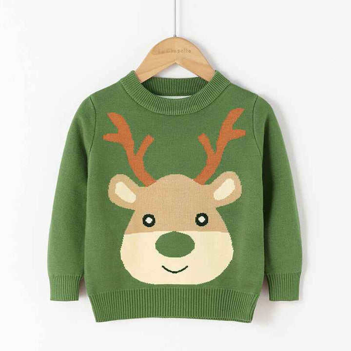    Green-Baby-Boys-Girls-Christmas-Sweater-Toddler-O-Neck-Knitted-Cotton-Sweater-V031