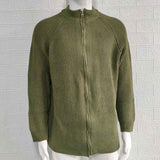 Green-Mens-Knitted-Sweater-Coat-Casual-Athletic-Thick-Stand-Collar-Knitwear-Zip-Cardigan-Jacket-G048