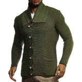Green-Mens-Shawl-Collar-Cardigan-Sweater-Slim-Fit-Cable-Knit-Button-up-Sweater-with-Pockets-G066