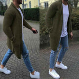 Green-Mens-Shawl-Collar-Cardigan-Sweaters-Open-Front-Cable-Knit-Long-Trench-Coats-with-Pockets-G034