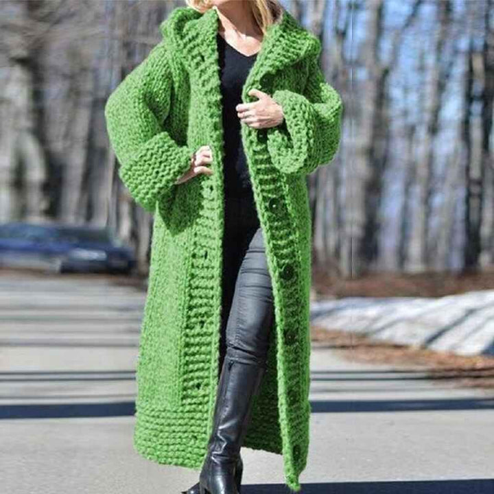 Green-Womens-Cable-Knit-Long-Sleeve-Sweater-Cardigan-Open-Front-Long-Cardigans-Hooded-Casual-Outwear-K006
