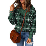 Green-Womens-Casual-Long-Sleeve-Pullover-Sweaters-Half-Zipper-Solid-V-Neck-Collared-Ribbed-Knitted-Jumper-Tops-K145