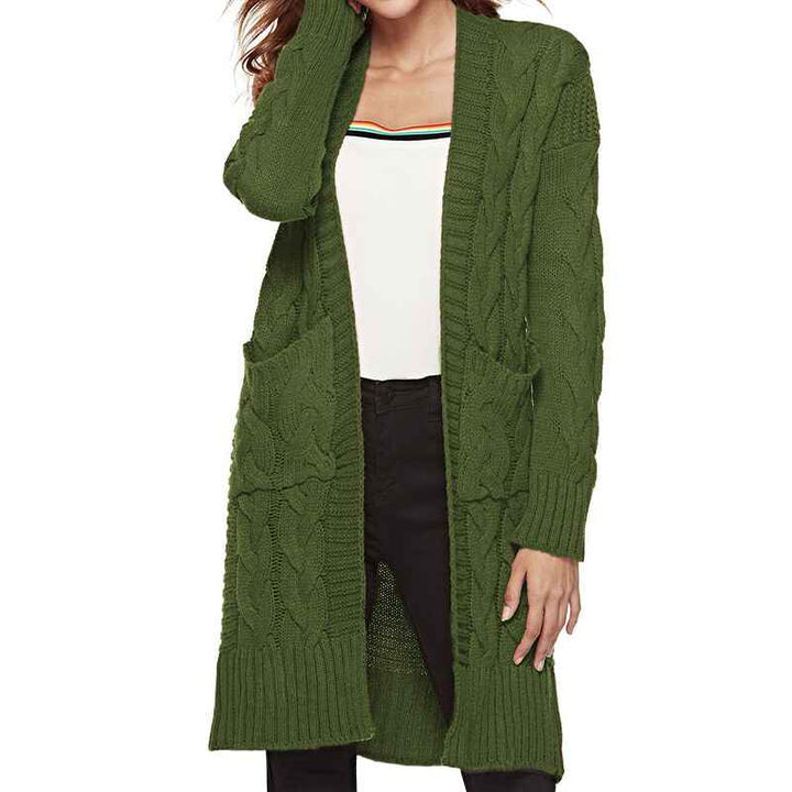 Green-Womens-Loose-Open-Front-Long-Sleeve-Chunky-Knit-Cable-Cardigans-Sweater-with-Pockets-K369