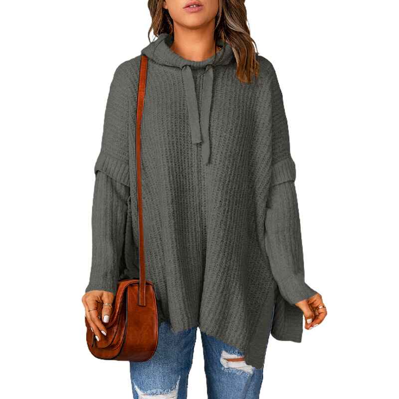 Grey-Striped-Color-Block-Hoodies-for-Womens-Long-Sleeve-Pullover-Sweatshirts-K146