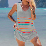    Grey-Women-Crochet-Bikini-Cover-Ups-Summer-Scoop-Neck-Beach-Tank-Dress