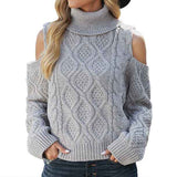    Grey-Womens-Cold-Shoulder-Sweaters-High-Neck-Long-Sleeve-Oversized-Knitted-Jumper-Pullover-Sweater-Tops-K171