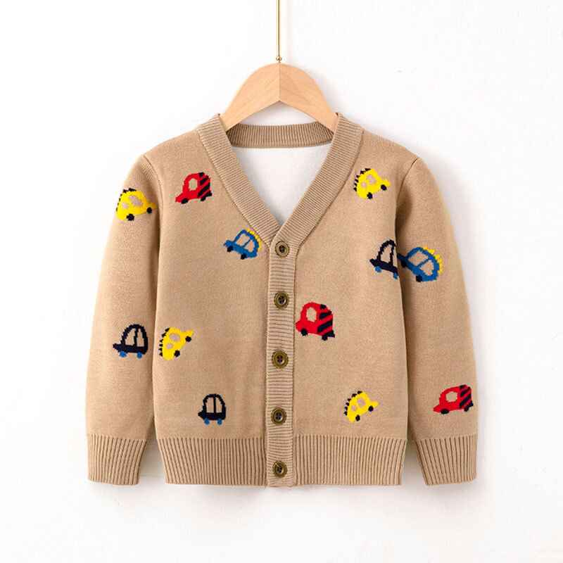 Khaki-Baby-Boy-Cardigan-Infant-Toddler-Crochet-Sweater-V-Neck-Button-Up-Knitted-Pattern-Pullover-Sweatshirt-Spring-V001