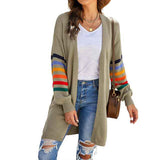 Khaki-Color-Block-Striped-Open-Front-Long-Cardigans-for-Women-Comfy-Knit-Sweater-Coat-Outwear-K121