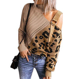 Khaki-Leopard-Print-Womens-Long-Sleeve-Cold-Shoulder-Turtleneck-Knit-Sweater-Tops-Pullover-Casual-Loose-Jumper-Sweaters-K195