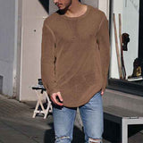     Khaki-Men_s-Pullover-Knitted-Sweater-Crewneck-Stylish-Knitwear-Casual-Slim-Fit-Weave-Knit-Jumper-G073