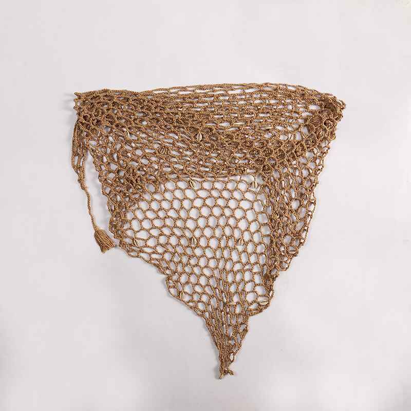    Khaki-Swimwear-Cover-Up-Sexy-Fashion-Beach-Hand-Crochet-Shawl-Capelet-Cover-Up-Sunscreen-Net-Triangle-Fishnet-Skirt-K558