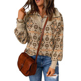 Khaki-Womens-Casual-Long-Sleeve-Pullover-Sweaters-Half-Zipper-Solid-V-Neck-Collared-Ribbed-Knitted-Jumper-Tops-K145