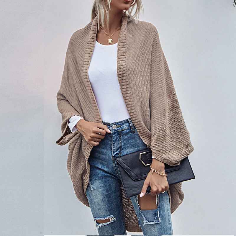 Khaki-Womens-Color-Block-Cardigan-Open-Front-Sweaters-Loose-Knit-Casual-Coat-K286