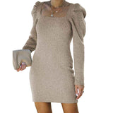    Khaki-Womens-Knit-Bodycon-Mini-Sweater-Dress-Long-Sleeve-One-Shoulder-Date-Night-Dress-Sexy-Party-Dresses-K212