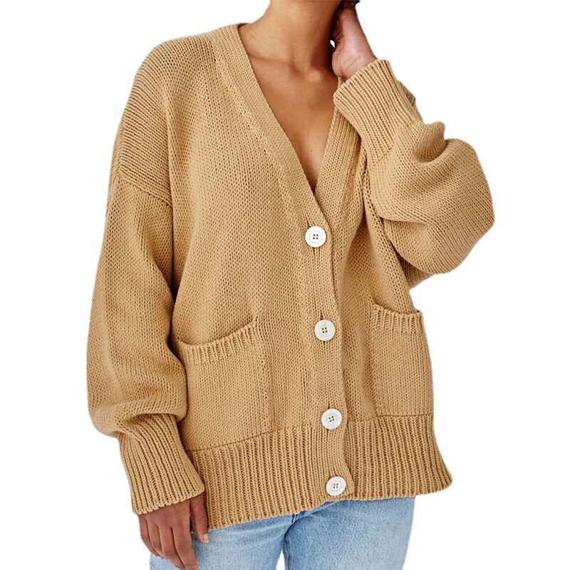Khaki-Womens-Long-Sleeve-Cable-Knit-Button-Cardigan-Sweater-Open-Front-Outwear-Coat-with-Pockets-K022