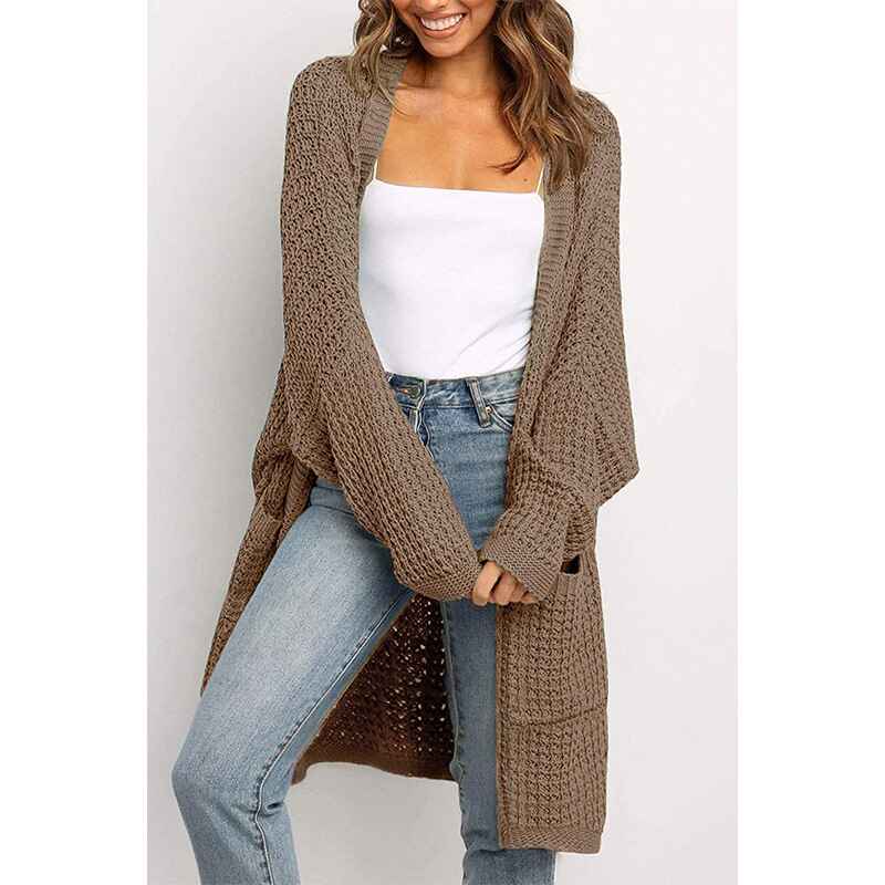 Khaki-Womens-Long-Sleeve-Open-Front-Cardigans-Outwear-Chunky-Knit-Sweaters-with-Pockets-K009-tops