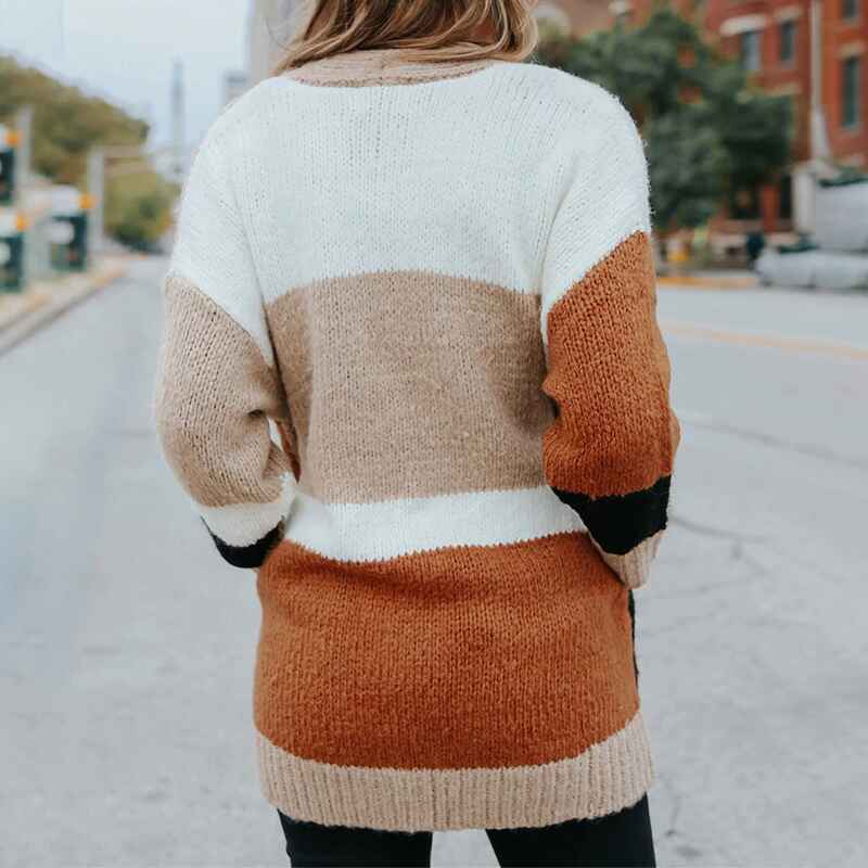 Khaki-Womens-Oversized-Open-Front-Fuzzy-Cardigan-Sweaters-Long-Sleeve-Casual-Slouchy-Fluffy-Loose-Knit-Sweater-K116-Back