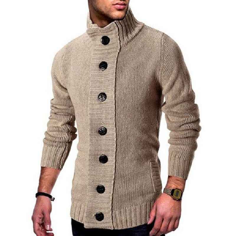     Khali-Mens-Fashion-Casual-Slim-Fit-Button-Down-Cable-Knitted-Stand-Collar-Cardigan-Sweater-G028