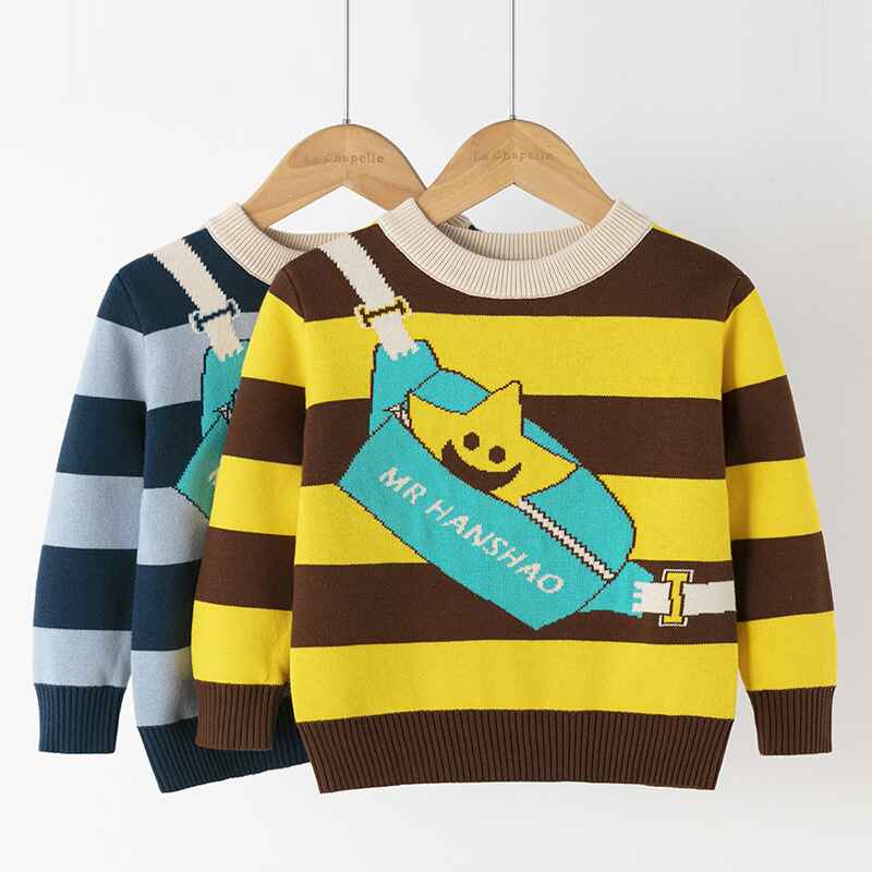Kids-Boys-Cable-Knit-Sweater-Long-Sleeve-Round-Collar-Striped-Sweatshirt-Baby-Cotton-Pullover-Sweater-Spring-V051