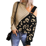 Leopard-Print-Khaki-Womens-Long-Sleeve-Cold-Shoulder-Turtleneck-Knit-Sweater-Tops-Pullover-Casual-Loose-Jumper-Sweaters-K195
