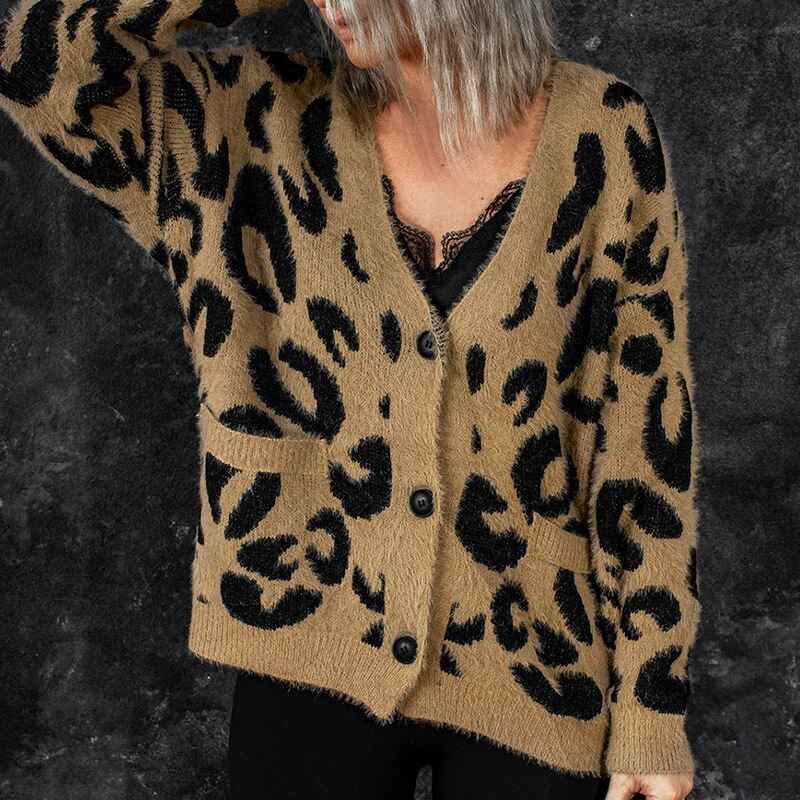 Leopard-Womens-Leopard-Print-Knitted-Sweater-Cardigan-Open-Front-Coat-Outwear-with-Pockets-K111-Front-2