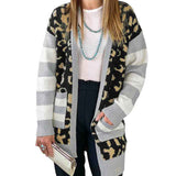     Leopard-Womens-Open-Front-Aztec-Cardigan-Pockets-Long-Sleeve-Knit-Sweater-Coat-K098