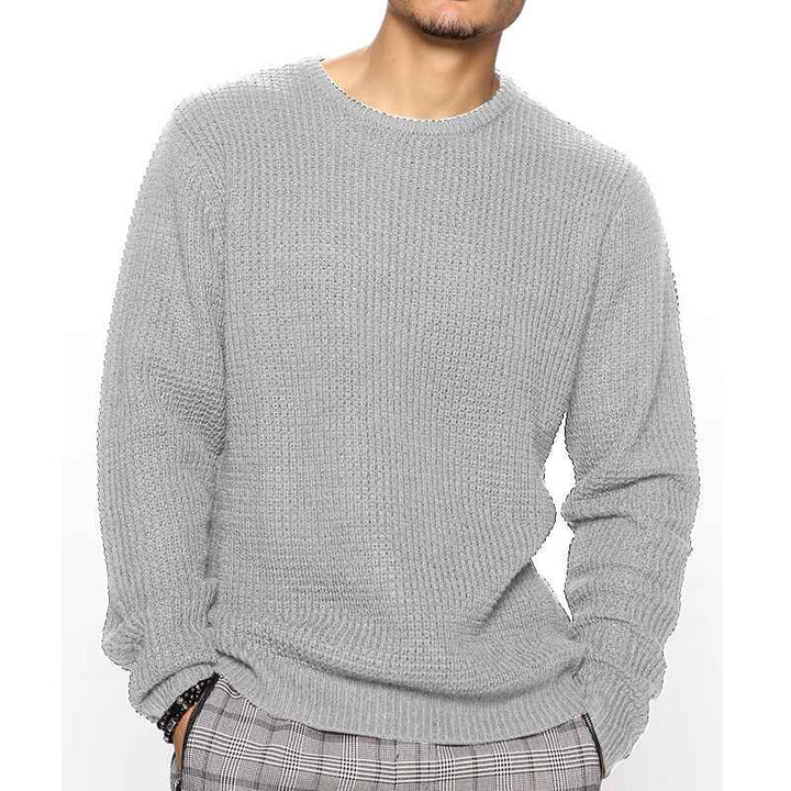 Light-Gray-Mens-Long-Sleeve-Soft-Touch-Crewneck-Sweater-G021