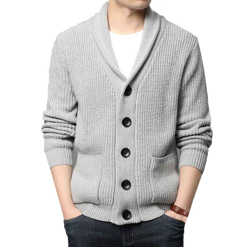 Light-Gray-Mens-Shawl-Collar-Cardigan-Casual-Long-Sleeve-Open-Front-Knit-Sweater-Coat-with-Pockets-G004