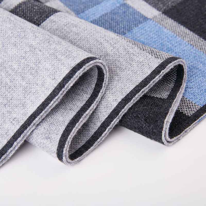 Light-Grey-Scarf-for-Men-Reversible-Elegant-Classic-Cashmere-Feel-Scarves-for-Spring-Fall-Winter-D004-folded