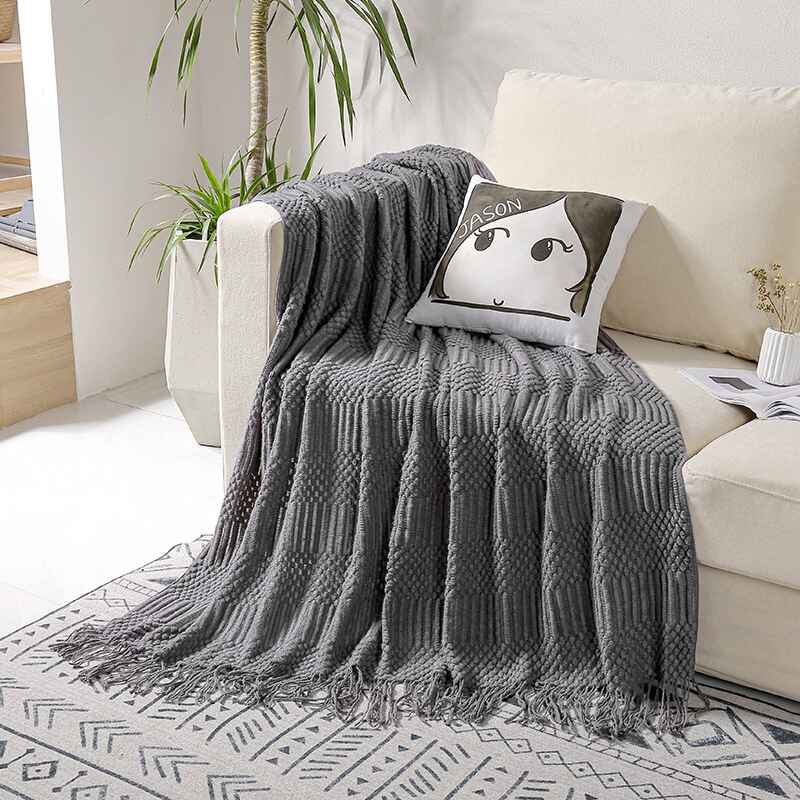 Lightweight-Soft-Knit-Blanket-with-Tassel-Decorative-Cozy-Farmhouse-Throw-Blankets-dark-grey
