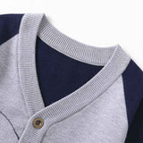 Little-Boys-Button-Up-Cardigan-Sweater-V-Neck-Soft-Knit-V007-Neck