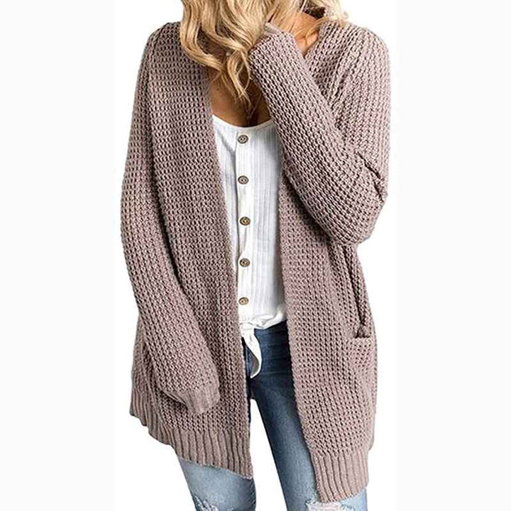 Lotus-Root-Starch-Womens-Long-Sleeve-Open-Front-Waffle-Chunky-Knit-Cardigan-Sweater-Outwear-with-Pockets-K408