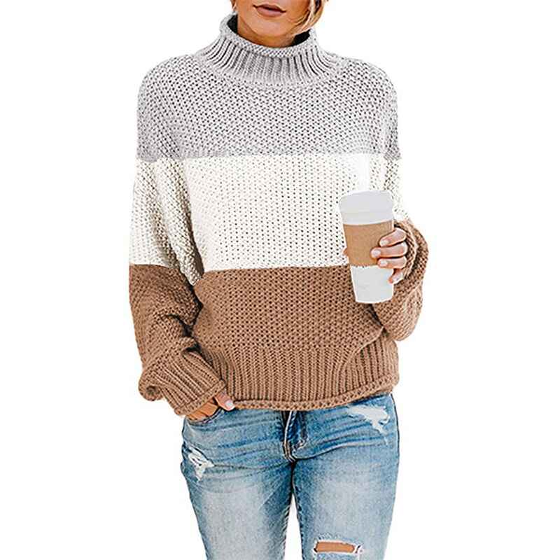 Multicolor-Ladies-Turtlenecks-Winter-Womens-Oversized-Long-Sleeve-Striped-Sweater-Casual-Turtleneck-Side-Split-Tunic-Pullover-K204