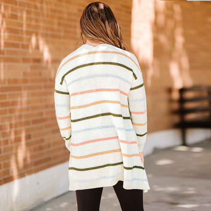 Multicolor-Womens-Color-Block-Cardigan-Sweaters-Long-Sleeve-Open-Front-Loose-Knitted-Sweater-Coat-Outwear-K118-Back