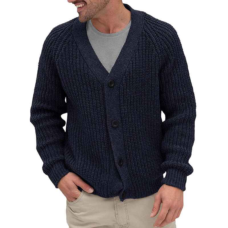 Navy-Blue-Mens-Cardigan-Sweaters-Casual-Cable-Knitted-Sweater-Button-Down-Cardigan-G045