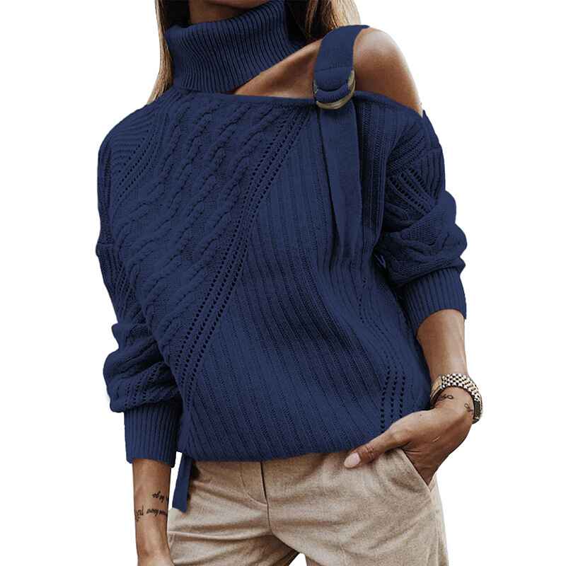 Navy-Blue-Womens-Long-Sleeve-Cold-Shoulder-Turtleneck-Knit-Sweater-Tops-Pullover-Casual-Loose-Jumper-Sweaters-K195