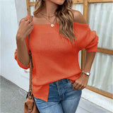 Orange-Womens-Cold-Shoulder-Oversized-Sweaters-Batwing-Long-Sleeve-Square-Neck-Chunky-Knit-Fall-Tunic-Sweater-Tops-K237