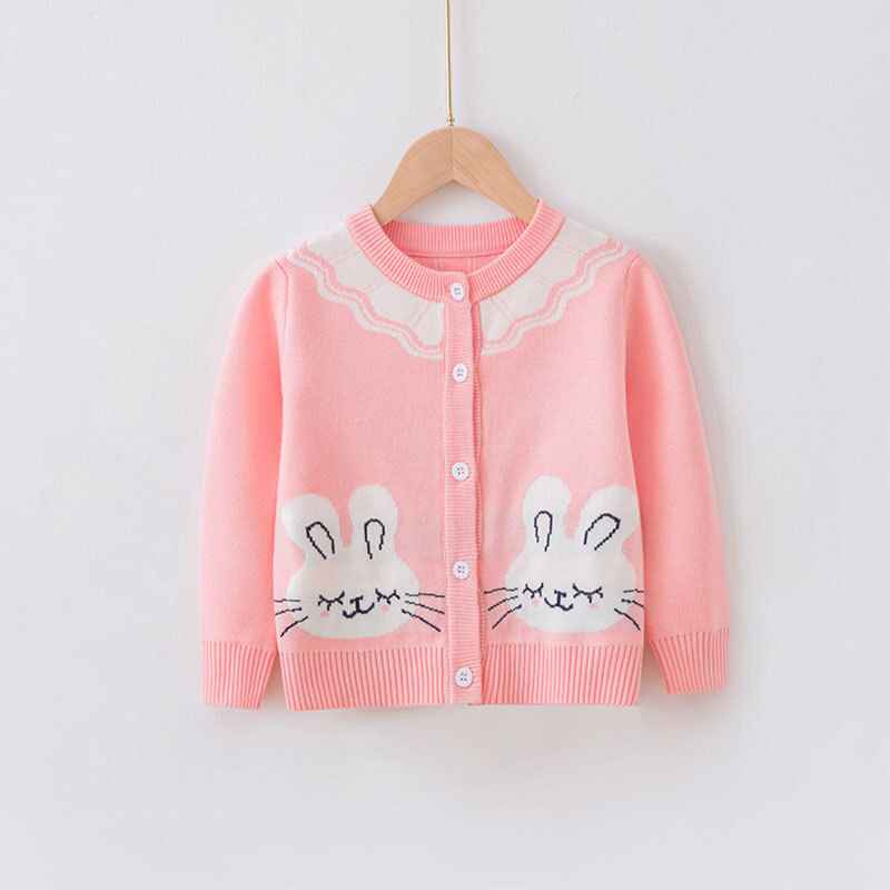 Pink-Girls-Cardigan-Crewneck-Button-Up-Sweaters-Casual-Cotton-Knit-Toddler-Sweater-Tops-V011