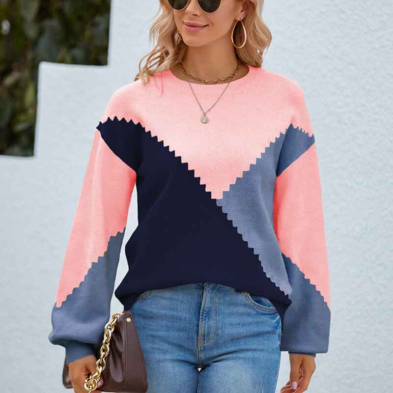 Pink-Women-Sweaters-Oversized-Chunky-Knit-Color-Block-Drop-Shoulder-Batwing-Sleeve-Pullover-Sweater-Tops-K426