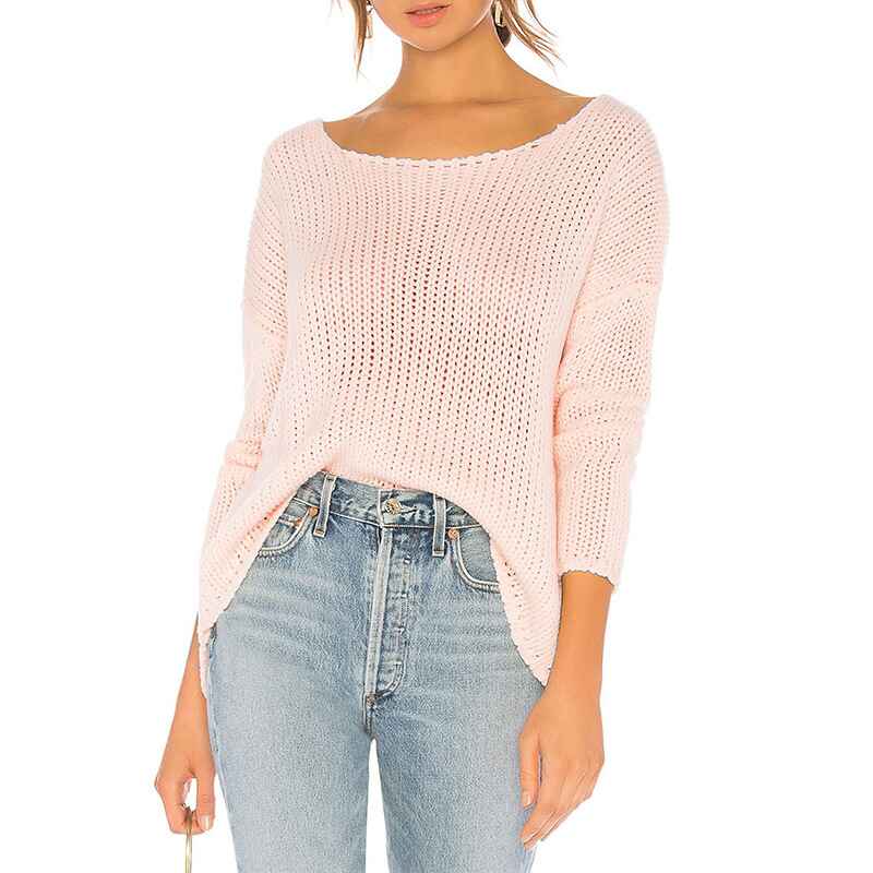 Pink-Womens-Fashion-Round-Neck-Solid-Color-Long-Sleeve-Knit-Sweater-Hollow-Top-Sweater-Embroide-Pullover-Sweater-k035