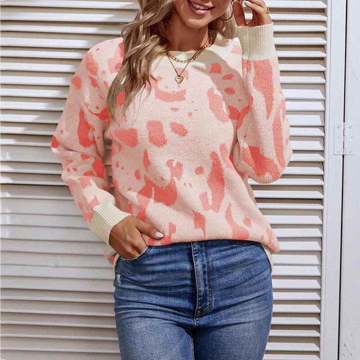 Pink-Womens-Long-Sleeve-Letter-Graphic-Drop-Shoulder-Pullover-Sweatshirt-Top-K246