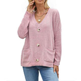 Pink-Womens-Open-Front-Cardigan-Sweaters-Fashion-Button-Down-Cable-Kint-Chunky-Outwear-Winter-Coats-K177
