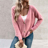 Pink-Womens-Open-Front-Fuzzy-Cardigan-Sweaters-Long-Sleeve-Casual-Slouchy-Fluffy-Loose-Knit-Sweater-K395