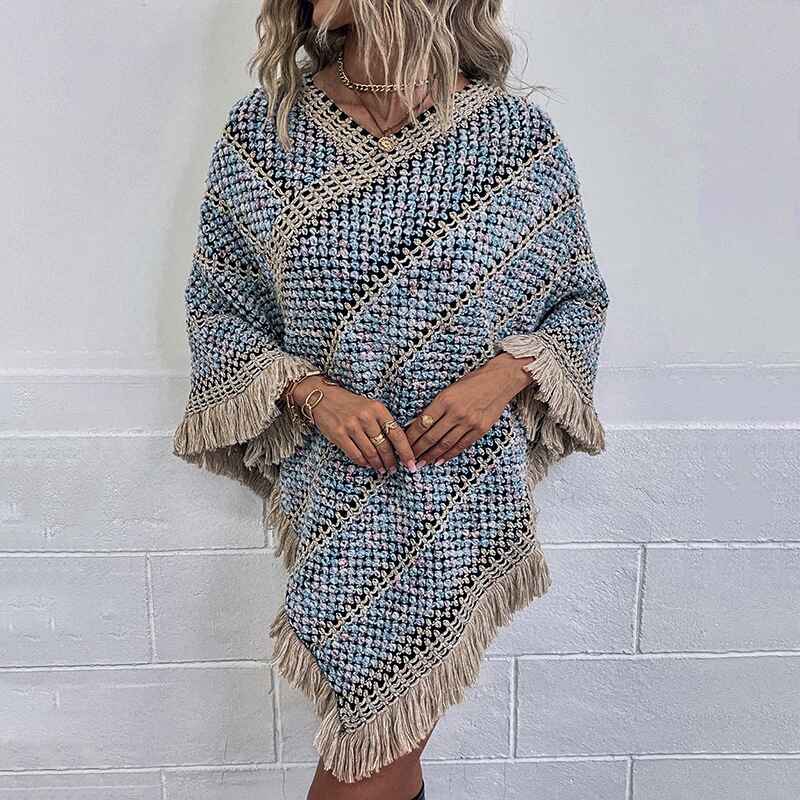 Ponchos-for-Women-Women-Ponchos-and-Wraps-Winter-Retro-Stylish-Poncho-Shawl-for-Women-K424-Front-2
