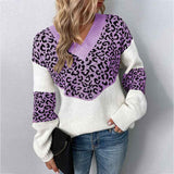 Purple-Womens-Casual-Long-Sleeve-Off-Shoulder-Knitted-Sweater-Leopard-Print-Color-Block-Loose-Pullover-Tops-K250