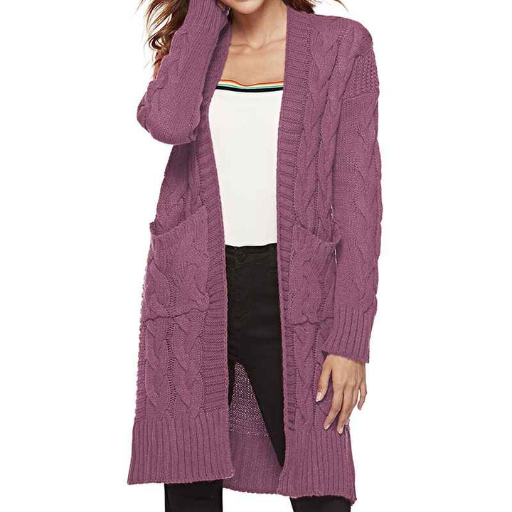 Purple-Womens-Loose-Open-Front-Long-Sleeve-Chunky-Knit-Cable-Cardigans-Sweater-with-Pockets-K369