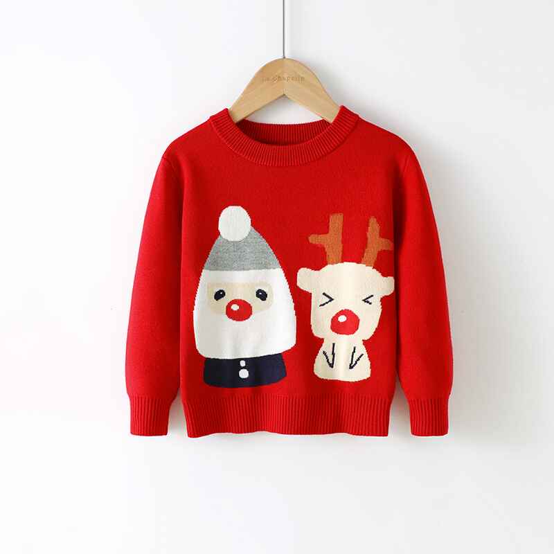Red-Baby-Boys-Girls-Christmas-Sweater-Toddler-O-Neck-Knitted-Cotton-Sweater-V052