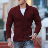    Red-MenS-Long-Sleeve-Soft-Touch-Shawl-Collar-Cardigan-G065
