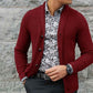 Red-Mens-Soft-Cotton-Shawl-Cardigan-Sweater-G035