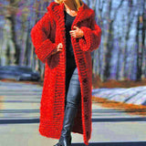    Red-Womens-Cable-Knit-Long-Sleeve-Sweater-Cardigan-Open-Front-Long-Cardigans-Hooded-Casual-Outwear-K006